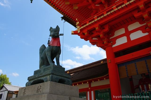 稲荷神社のシンボル、神の使いであるキツネ